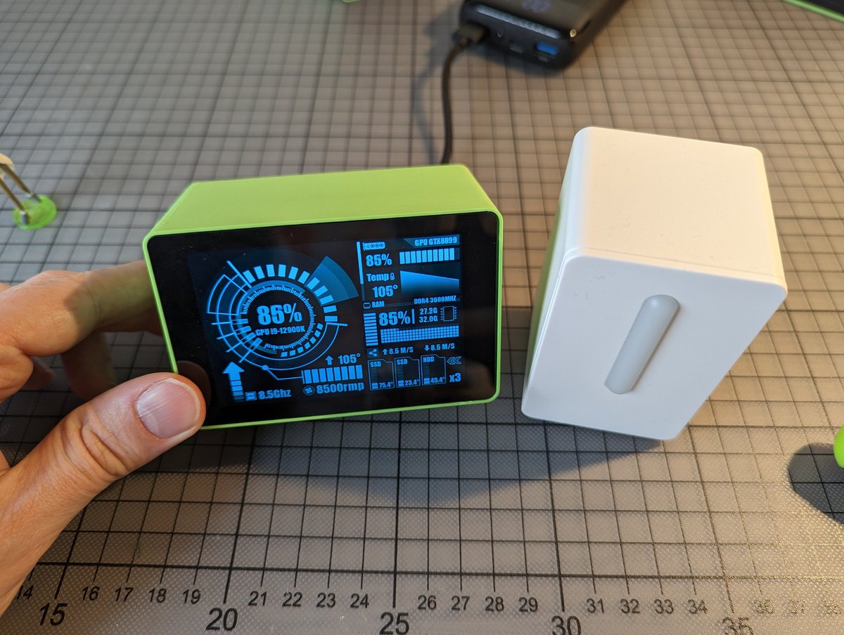 printminion's tweet photo. Modeled and 3d printed a "brick" desktop case for WT32-SC01 Plus 3,5" #ESP32 with 320x480 multi-touch screen from @seeedstudio. Inspired by @ikea #vindstyrka
You can print it by yourself https://t.co/WbCFCeHZ3k @Cults3D
https://t.co/fvyhYgTQsj https://t.co/iygGOPJ0iX