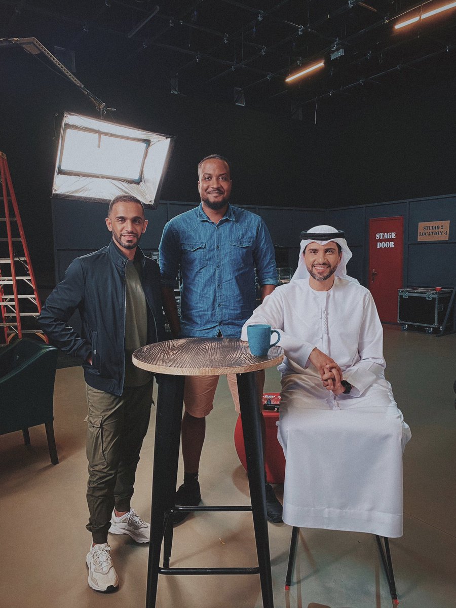 Just wrapped a wonderful Tv show with the legends <a href="/YasserHareb/">Yasser Hareb</a> &amp; <a href="/ArefHareb/">Aref Hareb</a>