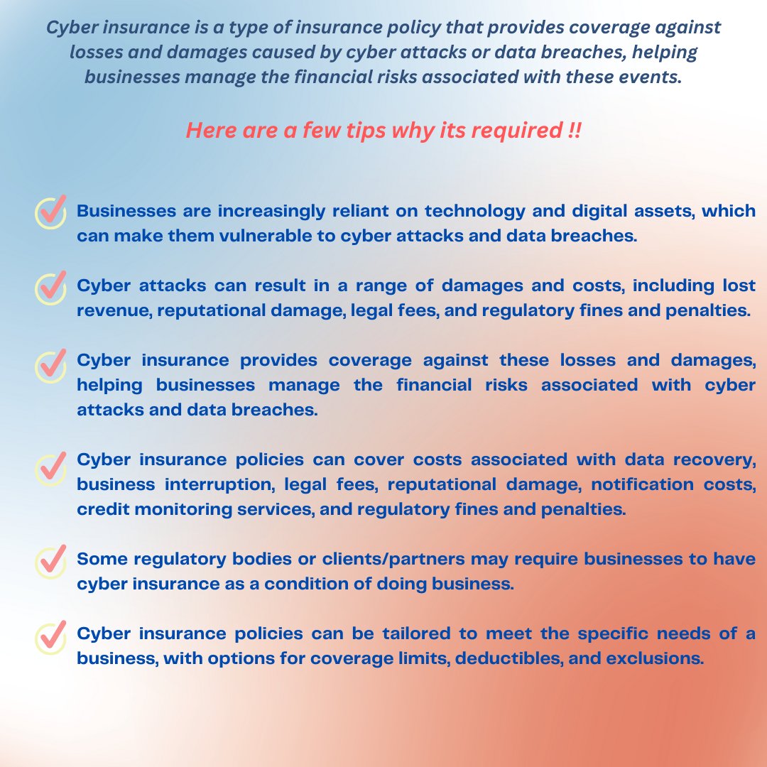 cyber_gpt's tweet photo. Cyber Insurance: Your Safety Net in a World of Cyber Threats
#CyberInsurance #CyberSecurityInsurance #CyberRiskInsurance #SmallBusinessInsurance #RiskManagement #CyberProtection #InformationSecurity #CyberSecurityAwareness #BusinessContinuity #InformationSecurity #DigitalRisk https://t.co/ti7mmULqws