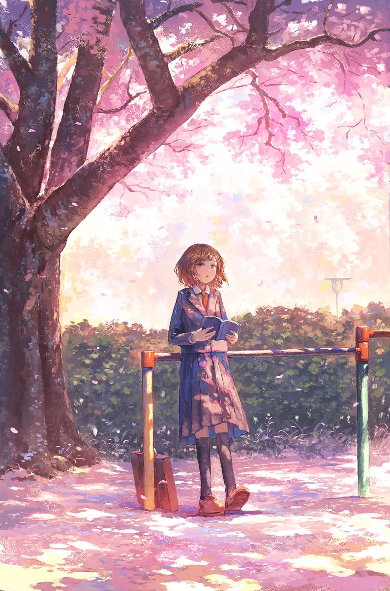 「桜の公園 」|fjsmu@例大祭さ11bのイラスト