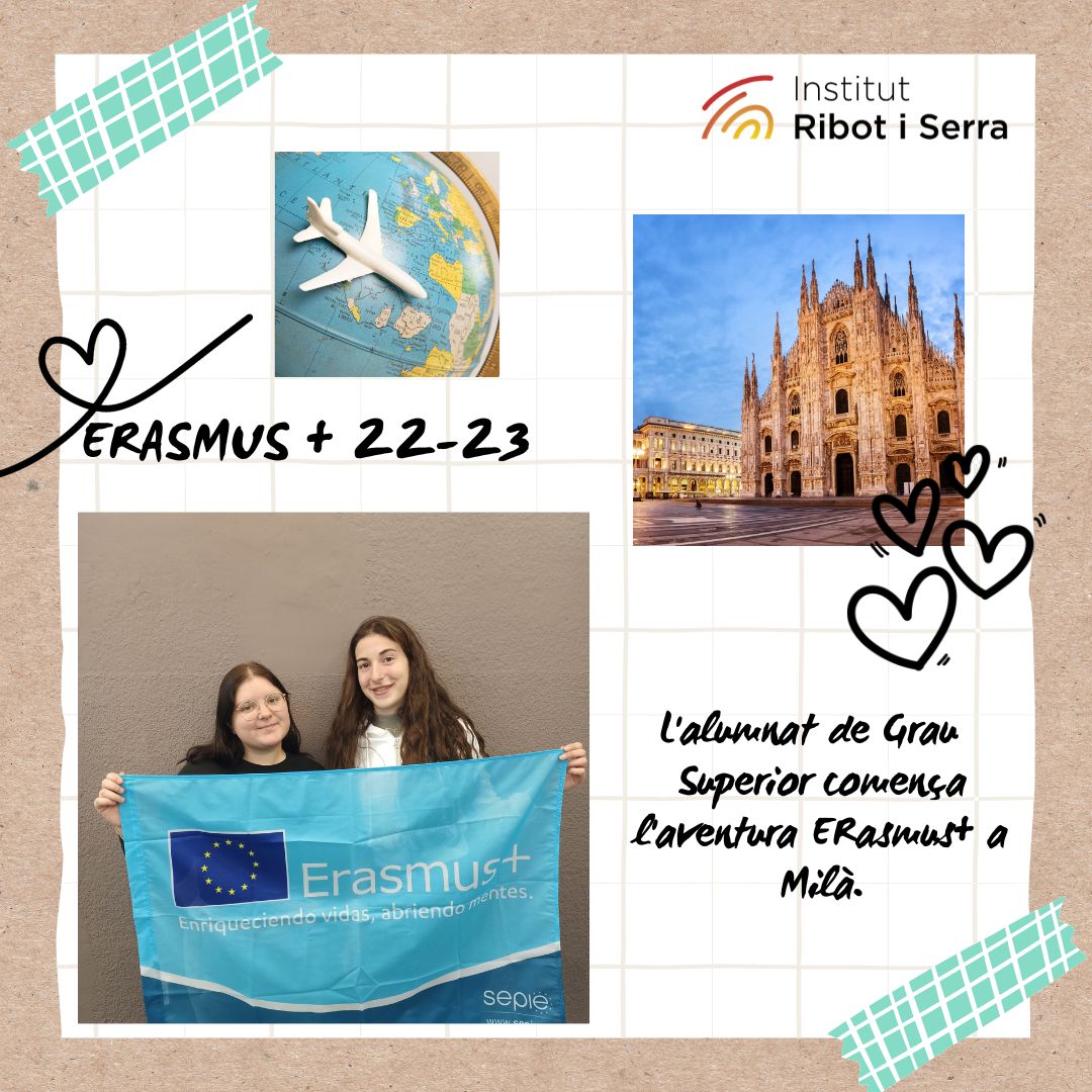 L'alumnat de #GrauSuperior ja ha començat l'aventura del #Erasmus+ amb una durada de 2 mesos a #Milà (#Italia) 🇮🇹🍕🍝

Una gran aventura que de ben segur deixarà empremta 👣💚

#RibotiErasmus 😎

#Ribot #Riboti #Riboters #Riboteres #Institut #RibotiSerra #InstitutRibotiSerra #FP