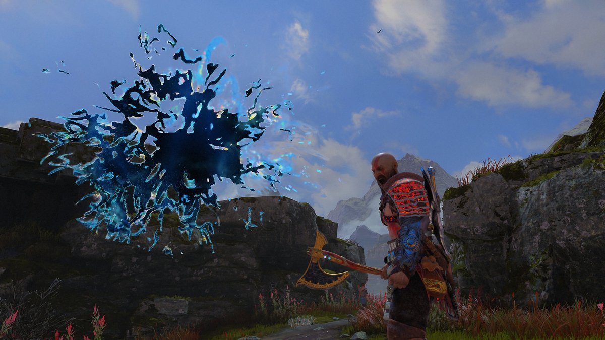 Spiddek's tweet photo. Kratos vs. Coronanos  

#SantaMonicaStudio #PlayStationPCLLC #GodofWar #RPG #Gaming #Screenshot #PC #StoryRich #videogame #steam #Singleplayer #Mythology #zocken https://t.co/qc08vLErrV
