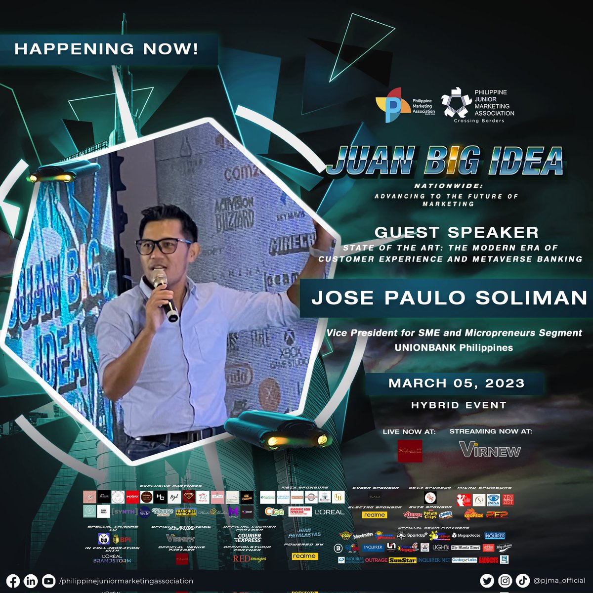 pjma_official's tweet photo. "Interaction with technology changes because people are starting to take control on how they want to experience the brand."
Level up customer experience as Mr. Jose Paulo Soliman introduces a state of the art only in banking at #JuanBigIdeaNationwide2023.
#GlimpseofTheFuture https://t.co/uYGiFv53UQ