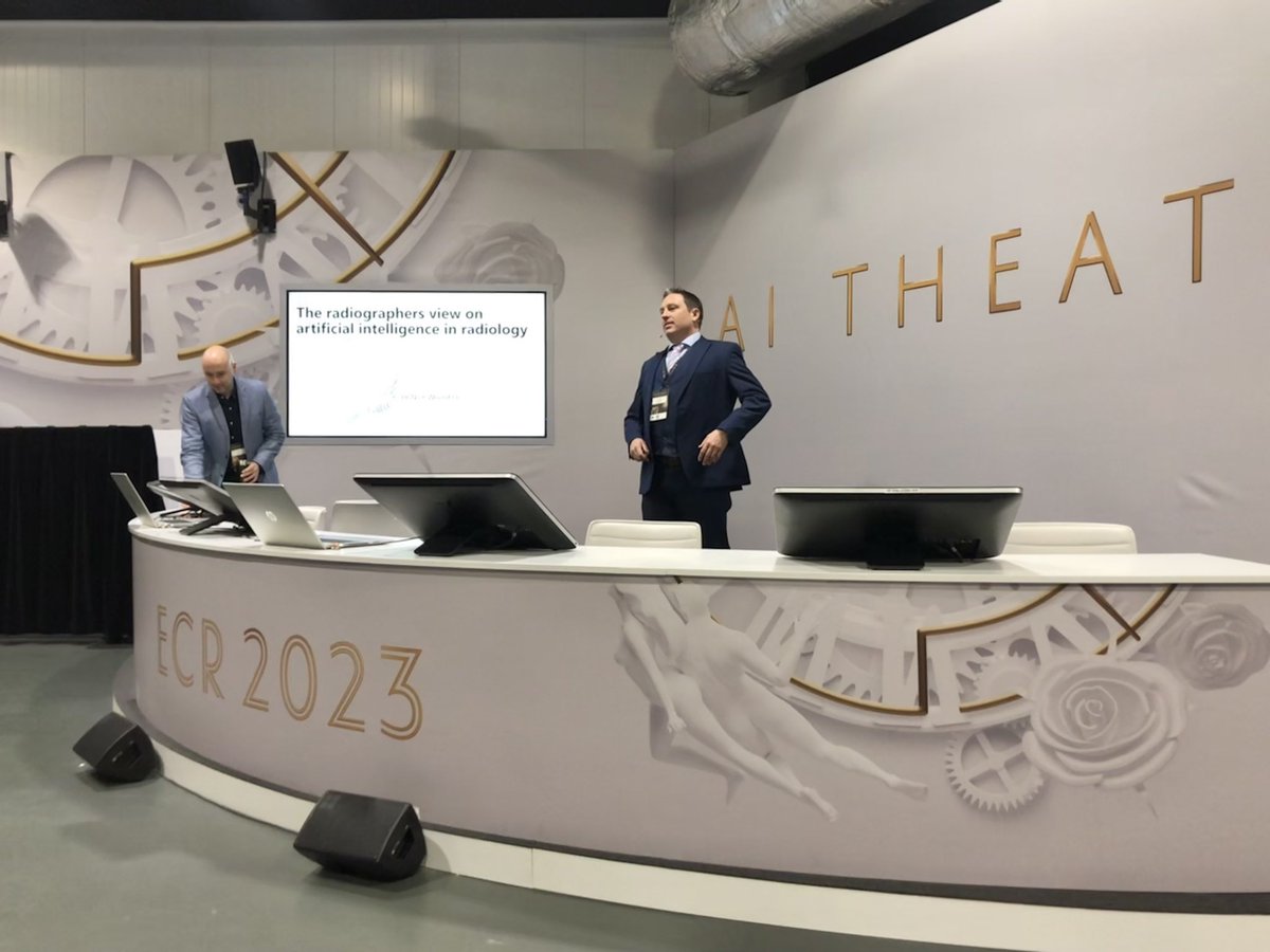 ShPingu's tweet photo. Excellent talk in the AI Theatre at #ECR2023 by Dr Nick Woznitza yesterday:
“The Radiographers’ View on Artificial Intelligence in Radiography” https://t.co/KCMAEjQk07