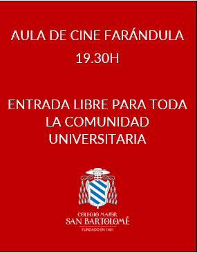 Colegio Mayor San Bartolomé (@cm_sanbartolome) on Twitter photo Este martes haremos un repaso por el papel de la mujer en el cine español, con la proyección de "Con la pata quebrada", de Diego Galán.
19.30h. Aula de cine <a href="/farandula_usal/">Club de Cine y Teatro Farándula</a>
¡Os esperamos! Este martes haremos un repaso por el papel de la mujer en el cine español, con la proyección de "Con la pata quebrada", de Diego Galán.
19.30h. Aula de cine <a href="/farandula_usal/">Club de Cine y Teatro Farándula</a>
¡Os esperamos!