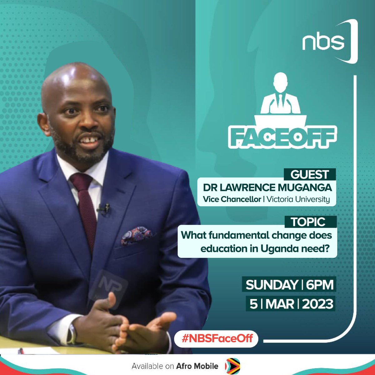VUKampala's tweet photo. Well, we all know that our Education system needs a total overhaul, At 6pm, the Education Pundit our Vice Chancellor @ReachDrMuganga will be on @nbstv Face off discussing the possible changes in the Education sector in Uganda. Make a date with us. @VUKampala @bukyanajulius2 https://t.co/zzUC9rMSoG