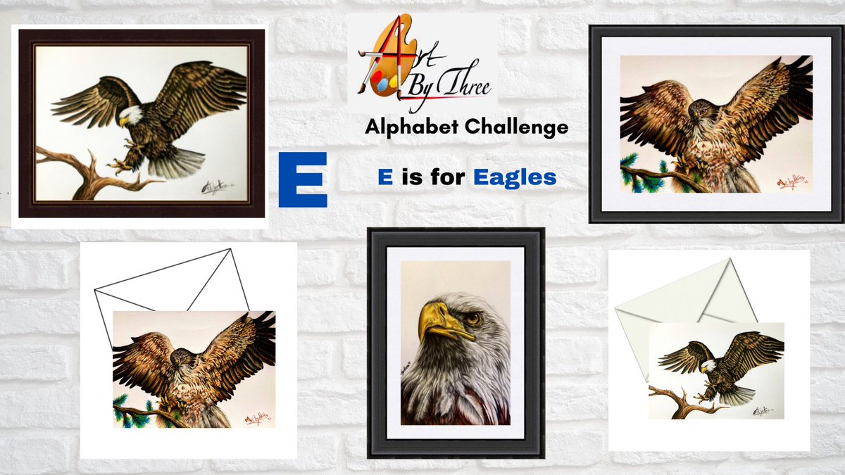 Another E for Eagles! Lots of gift ideas for  #bird lovers at artbythree.co.uk with 10% off using code MARCH10 #mhhsbd #UKGiftAM #ukmakershour #sundayvibes #AlphabetChallenge #eagles #birdsofprey #elevenseshour