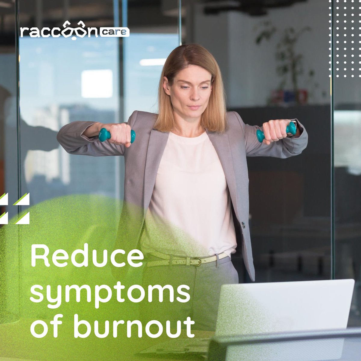 teampulse_io's tweet photo. More activities = better mental health 😍

Daily exercising routing reduces burnout at work and sleep deprivation. As a result, employees get energy boost and calm state of mind.

RaccoonCare app's here for you: 100% worth a try to improve mental and physical health of a team! https://t.co/AF1zdfnvE6