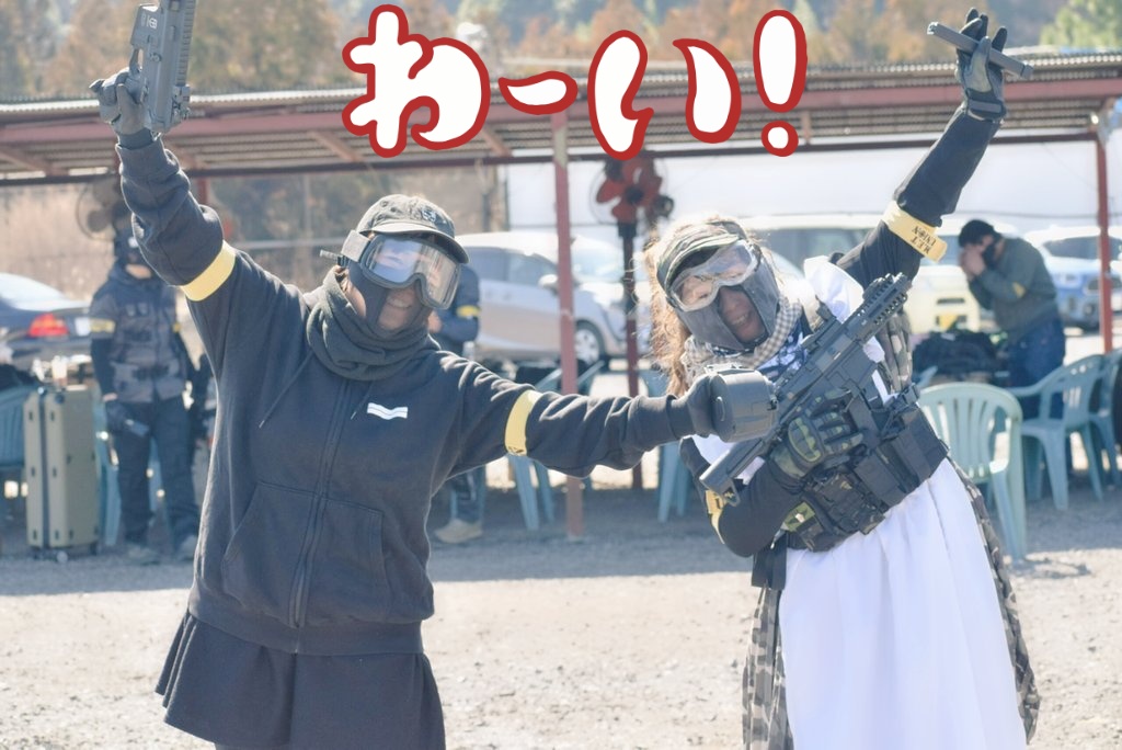 「帰宅っ!!サバゲー2DAYSでしたこの2日間、とにかく楽しかった…!心地よい疲れ」|花田麻実子🇯🇵MAMIKO HANADAウクレレ＆サバゲー大好きVoice actor！のイラスト