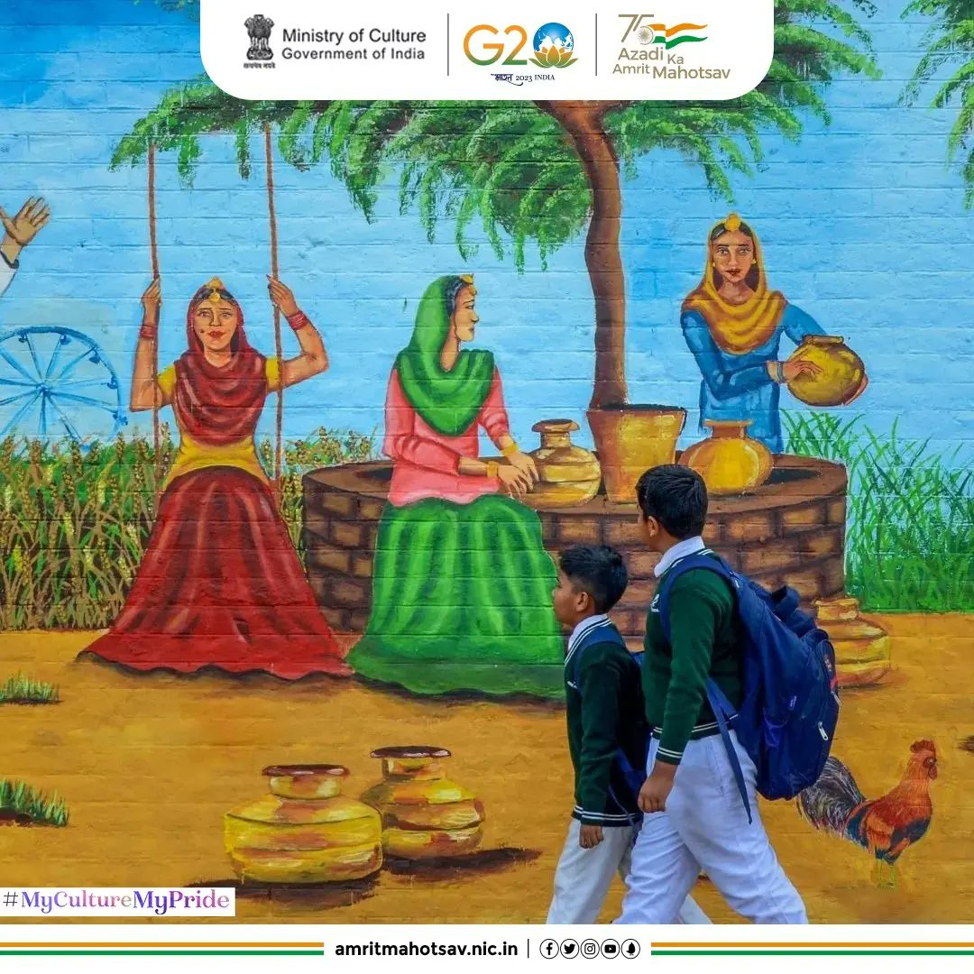 AmritMahotsav's tweet photo. The streets of #Amritsar are getting ready to welcome the #G20 delegates of the education working group from 15-17 March. 

Watch glimpses of their colorful makeover here.

#AmritMahotsav #G20Bharat #G20India #MyCultureMypride #MainBharatHoon @g20org https://t.co/BnQVfh06Sv