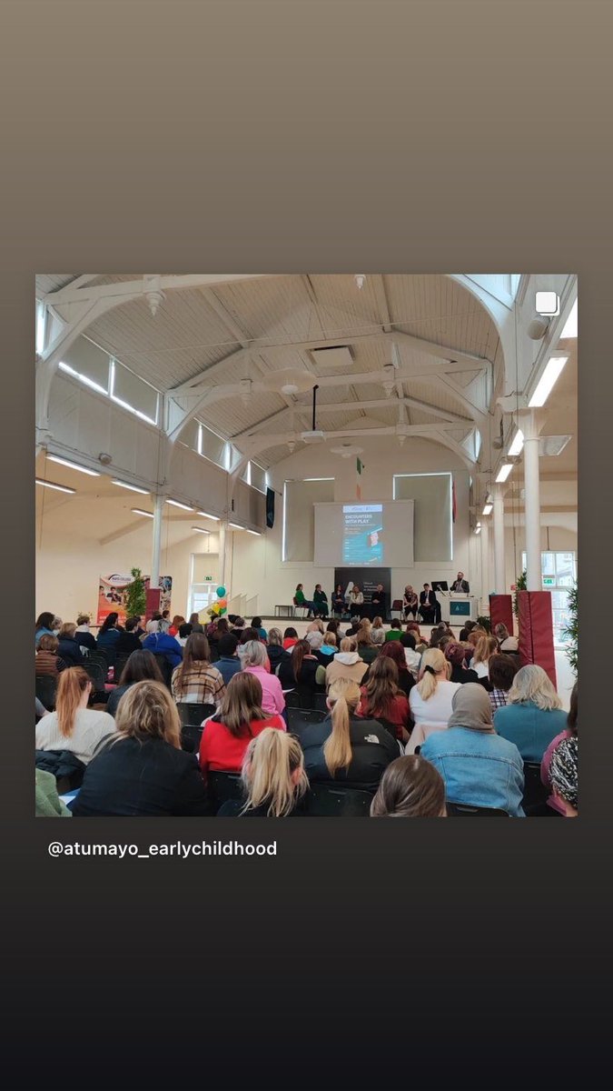 ATUMEarlychild's tweet photo. High levels of wellbeing and involvement @ATU_Mayo @atu_ie @MayoCollegeFET @ATUMEarlychild for the EncountersWithPlay conference . Inspiring keynote speaker Dr David Coleman, excellent workshops with Lucy Hill, Carol Duffy, cliodhna Noonan @RitaMelis6 #encounterswithplay https://t.co/wSjpr2jMHS
