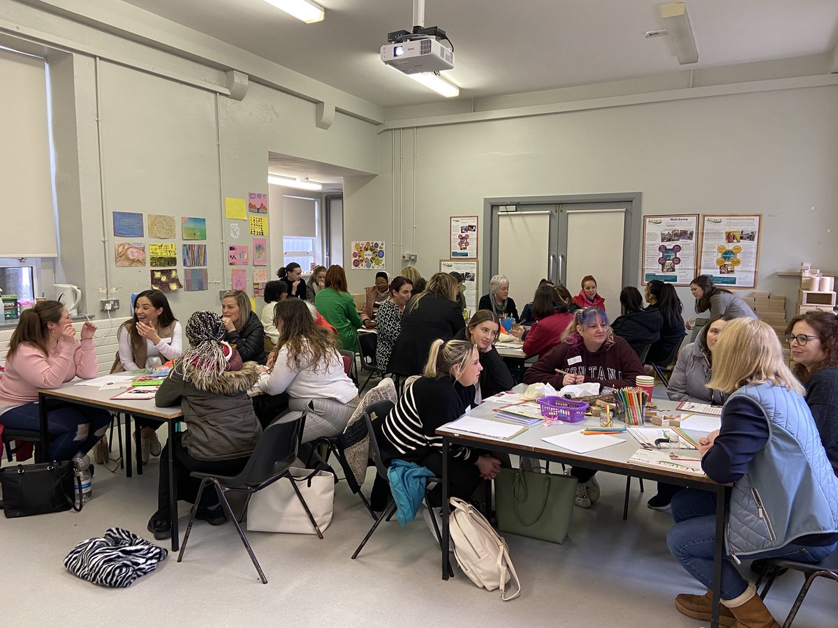 ATUMEarlychild's tweet photo. High levels of wellbeing and involvement @ATU_Mayo @atu_ie @MayoCollegeFET @ATUMEarlychild for the EncountersWithPlay conference . Inspiring keynote speaker Dr David Coleman, excellent workshops with Lucy Hill, Carol Duffy, cliodhna Noonan @RitaMelis6 #encounterswithplay https://t.co/wSjpr2jMHS