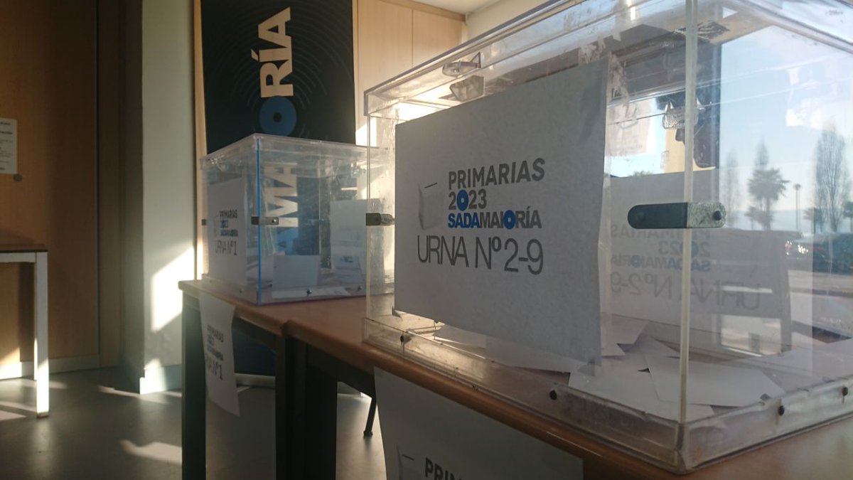 sadamaioria's tweet photo. Xa están abertas as nosas urnas para recibir os votos de toda a veciñanza. Achégate á OMIX, entre as 10 e as 20 horas, porque hoxe #TiDecides nas nosas #Primarias2023! #5MEuVoto #Democracia #Participación https://t.co/aJmKkuOftZ https://t.co/NIZdyfTAAK