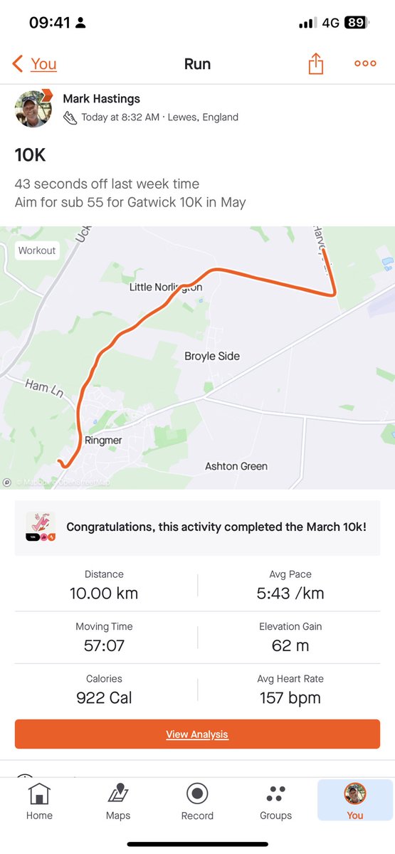 ploddercfc's tweet photo. #10k another 43 seconds off time as I aim for #sub55 #beforeiam55 #gatwickrunseries now down to 57:07 #running #plodding #fitness #ukrunchat https://t.co/HoEK27qHcY