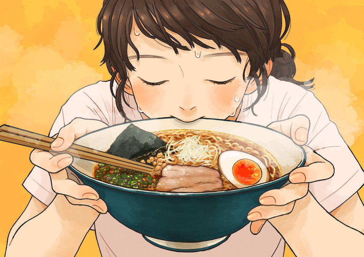 「ラーメン!(リメイク) 」|わたなべ萌@ﾃﾞｻﾞﾌｪｽ両日 A-217のイラスト