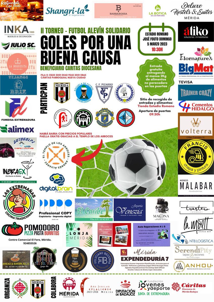 😉 El de ayer fue un gran partido pero el de hoy es… ¡UN PARTIDAZO! 

👌🏽 Os esperamos en el Romano. Recordad traer alimentos no perecederos 

⚽️ 𝗚𝗢𝗟𝗘𝗦 𝗣𝗢𝗥 𝗨𝗡𝗔 𝗕𝗨𝗘𝗡𝗔 𝗖𝗔𝗨𝗦𝗔