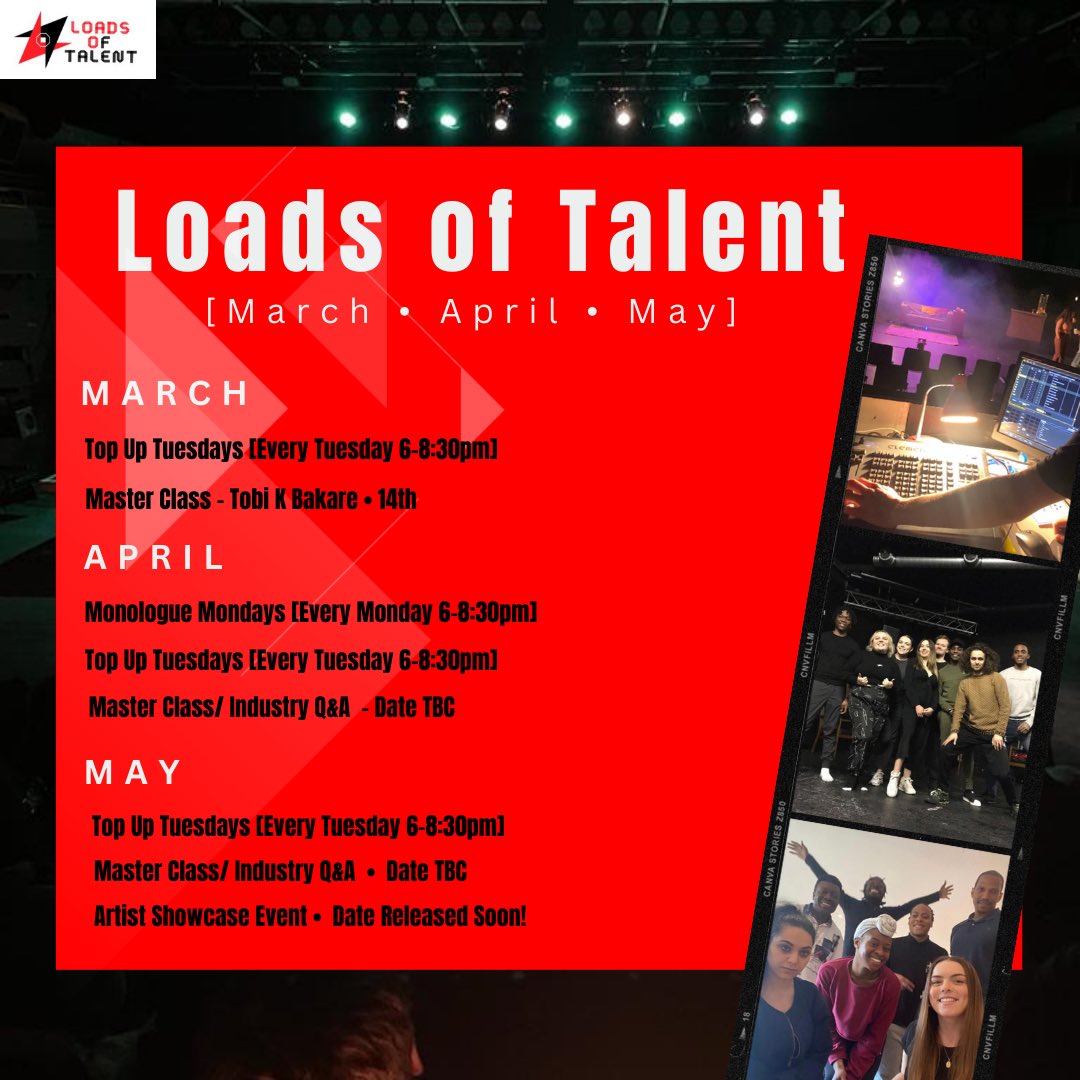 COMING SOON! 🛠🧰❤️

We have an exciting few months planned here at Loads of Talent! 

DM us if you have any questions or for more details on what’s to come 🔥

March • April • May 

LETS GOOOOOO🛠🧰❤️
