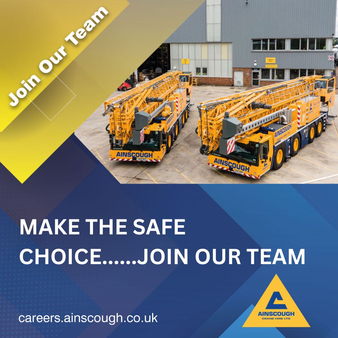 Ainscough Crane Hire are recruiting a number of roles across our depot network and head office. 

Take a look at our careers website and take the next step in your career 

okt.to/TUONJv