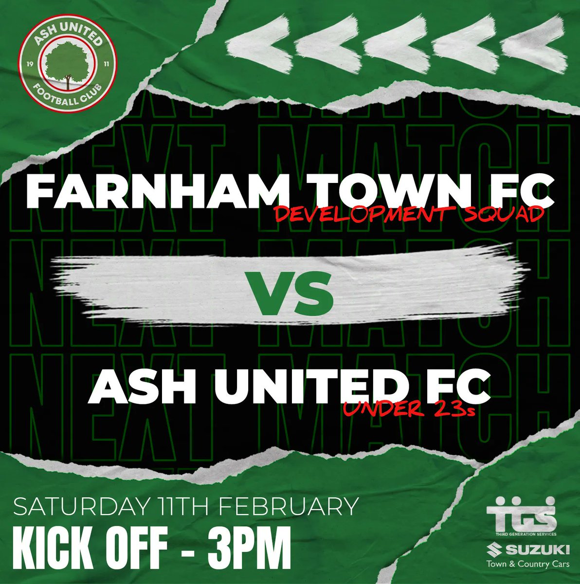 AshUnitedRes's tweet photo. This Saturday Ash U23s travel to face Farnham Town Development Squad in our upcoming match up. 

📅Sat 11th Mar
📍FARNHAM TOWN FC
⚽3PM Kickoff

#GreenArmy 🟢🔴🌳 https://t.co/E2SXUrQv8e
