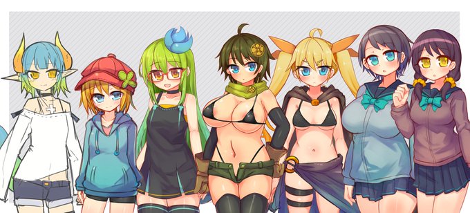 うちのこ立ち絵を更新したい描いた時期けっこうバラバラだし 