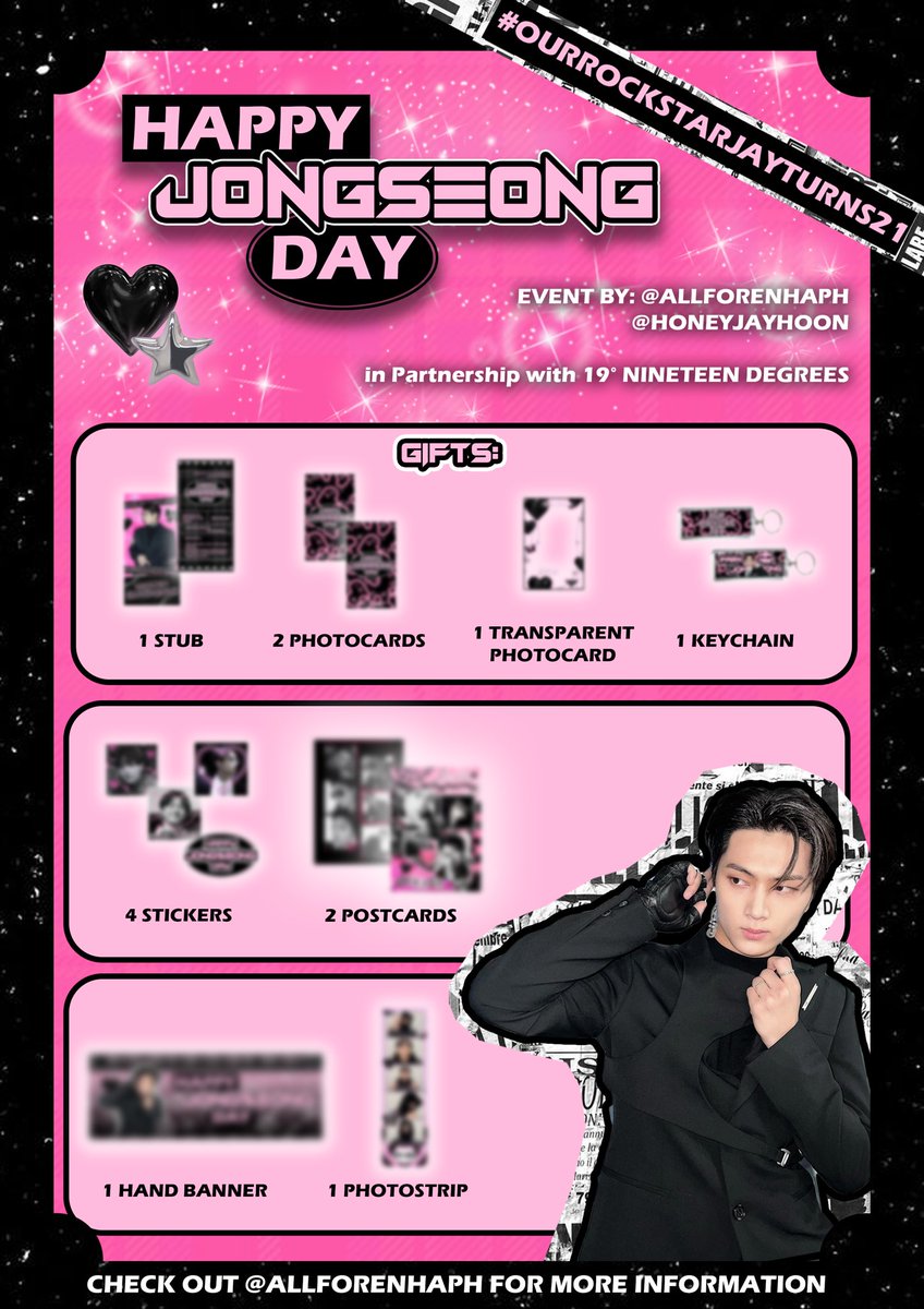 allforenhaph's tweet photo. • HAPPY JONGSEONG DAY CANSLEEVE EVENT •

🗓: April 23, 2023
⏱: 12nn onwards
📍: 19 Degrees (SM Megamall)
#️⃣ : #OurRockstarJayTurns21   

See photo/thread for more details ♡ https://t.co/VS08a5ufV1
