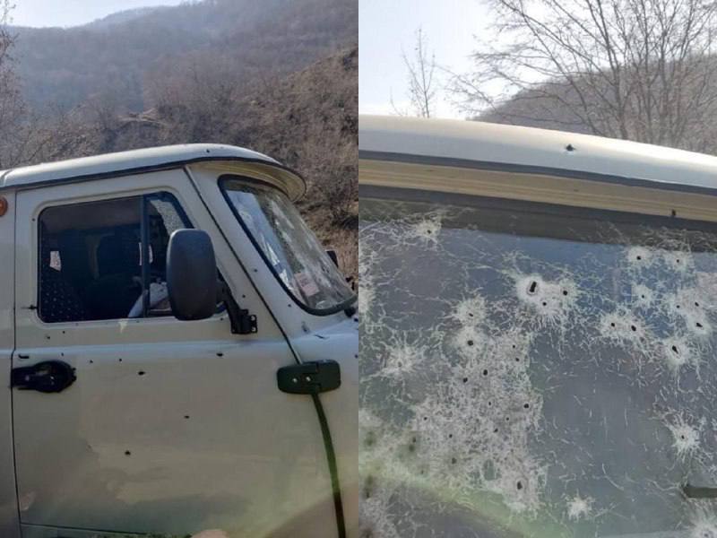 CaliberEnglish's tweet photo. ‼️❌ The car of the armed #Armenian saboteurs trying to smuggle weapons, ammunition &amp; manpower from #Armenia to #Karabakh after today's shootout #CaliberAz https://t.co/C6ToFSSrHO