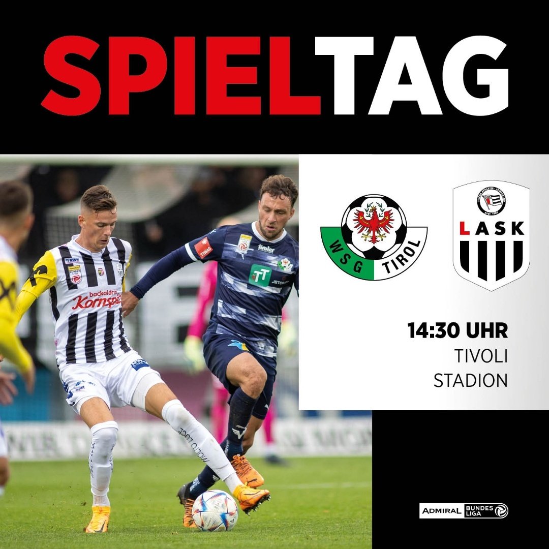 Maç Günü 🤍

🆚️ | Tirol
⚽️ | Avusturya Bundesliga
⏰ | 16:30
🏟 | Tivoli Stadion 

Başarılar LASK!