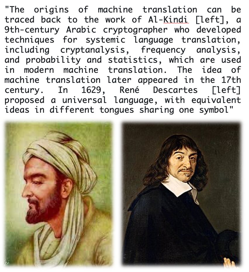 mageed's tweet image. Machine translation has an interesting history. Read more: bit.ly/3ZluZZV #MT #AI #machine_translation #history
