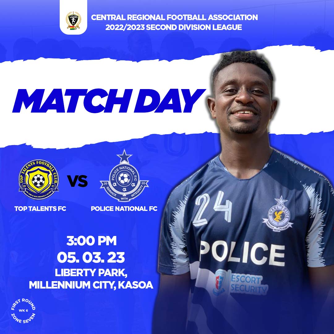 PNationals_fc's tweet photo. 𝗠𝗔𝗧𝗖𝗛 𝗗𝗔𝗬

We make a short trip to the Millennium City for this afternoon's game

🏆: #CRFADiv2
🆚 : Top Talents FC
🕒 : 15:00GMT
🏟️ : Liberty Park, Millennium City, Kasoa
📝 : #TopTalentsPolice ⚽️
🥁 : #CRFADiv2wk6

#TeamPolice 💙
#WeArePolice👮🏾‍♂️
#PNFC
#BringBackTheLove https://t.co/YuKPIA8NqU