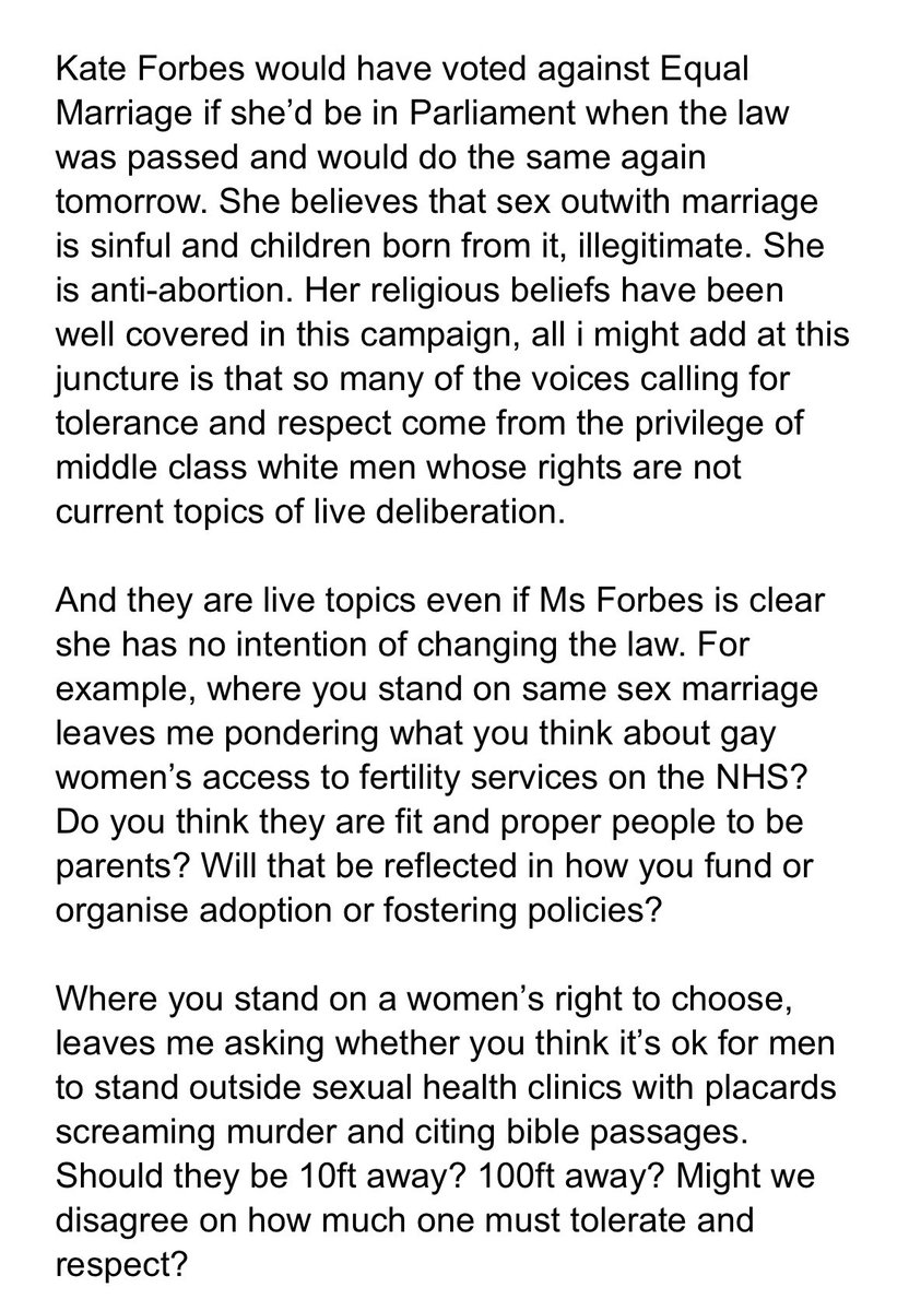 This is why it’s fair game to return to where SNP leadership candidates stand on social issues 👇