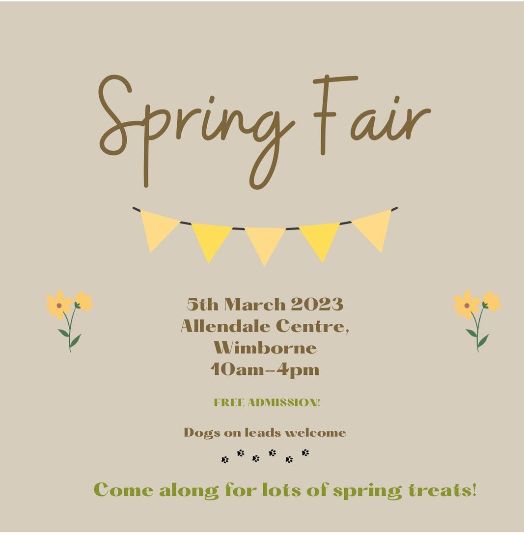 If you are in #wimborne today come and join us at the Spring Fair. Lots of cute handmade and small businesses. #supportsmallbusiness #whatsonindorset #dorsetevents #dorsetartists #dorsetbusiness #wimborneevents #springfair #dorset