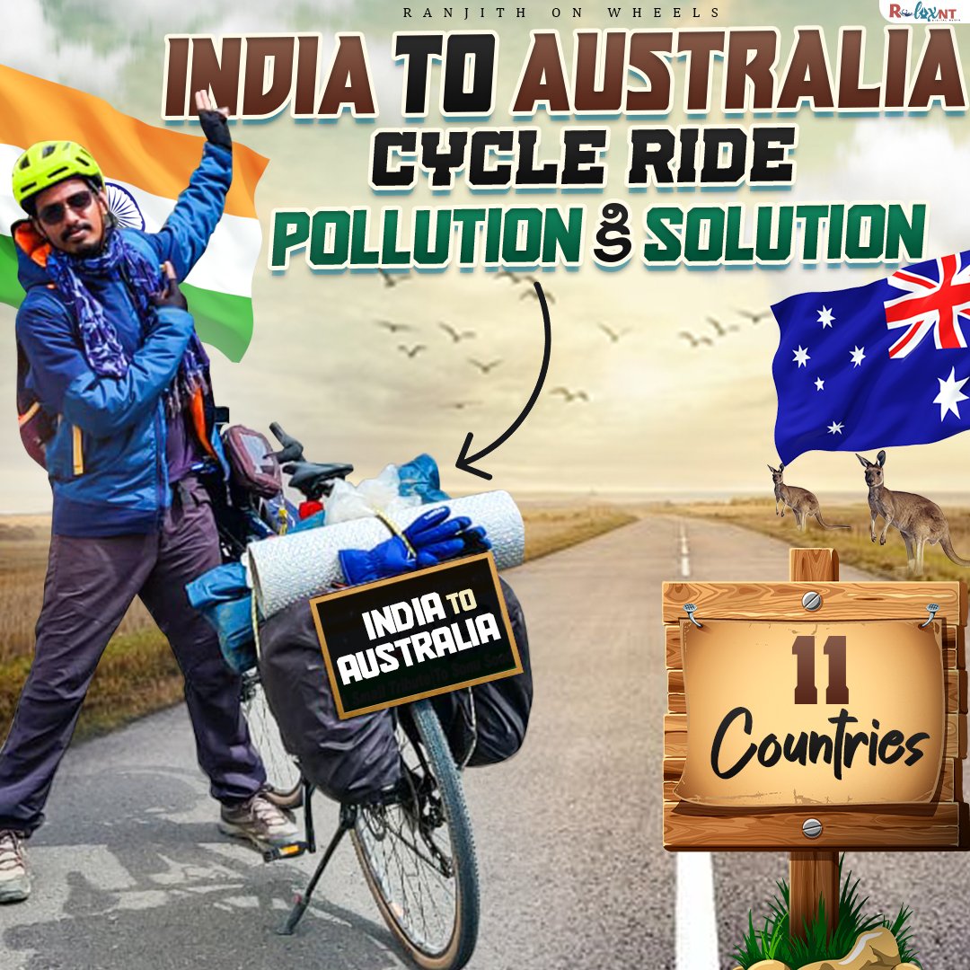 ranjith_on's tweet photo. Respected Sir ! @KTRBRS
This is Ranjith from Warangal, Telangana. I am a Cyclist Youtuber as profession. I rode across India and Sri Lanka,now planning to ride from India to Australia. o pursue the ride, I would request to contribute a bit from government side sir. 
Thank You https://t.co/u4O9sfhHgp