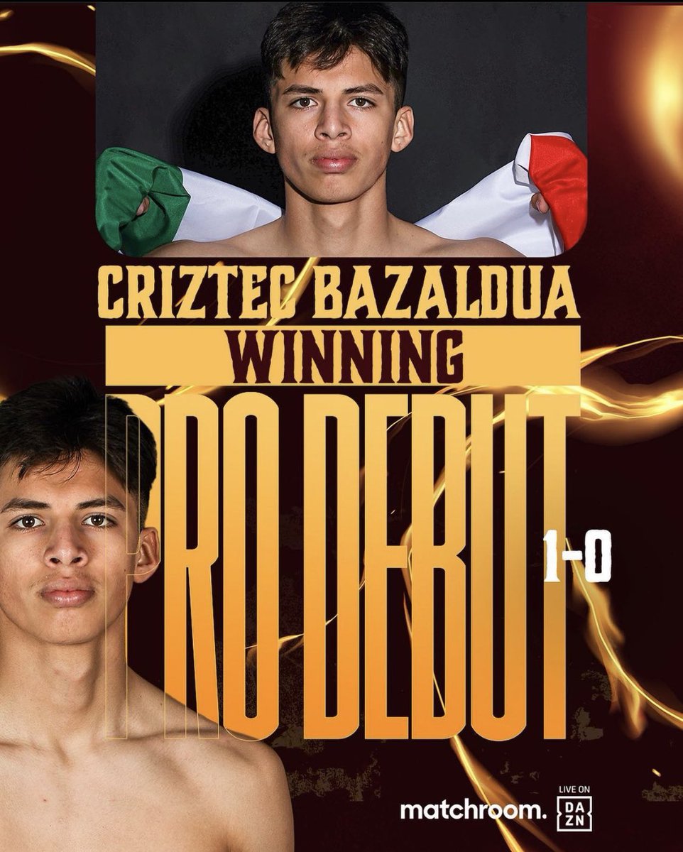 cbazaldua04's tweet photo. 1-0!! @MatchroomBoxing @DAZNBoxing https://t.co/GlCfQED65N