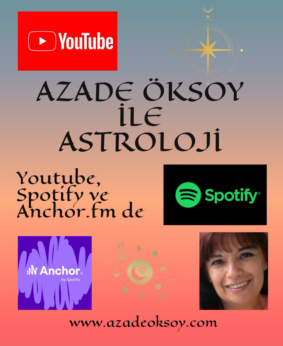 Hepinize merhaba. Youtube 'dan sonra Spotify ve Anchor.fm 'de de sizlerle birlikteyim . Abone  olursanız sevinirim. Keyifli dinlemeler dilerim. 
#azadeöksoy #astroloji #AzadeÖksoyİleAstroloji #youtube #spotify #anchorfm