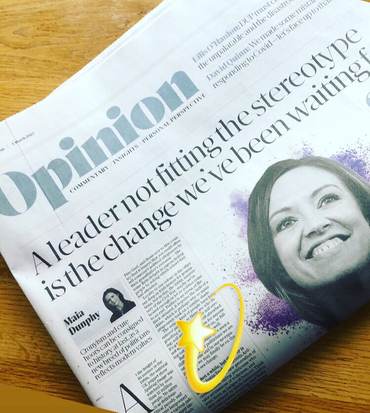 MaiaDunphy's tweet photo. Quietly chuffed to have the front page of opinion this week @Independent_ie in praise of @HollyCairnsTD π« #politics #socialdemocrats #timeforsomethingnew @SocDems
https://t.co/ExN63D3waF https://t.co/hyT9ONA6P9