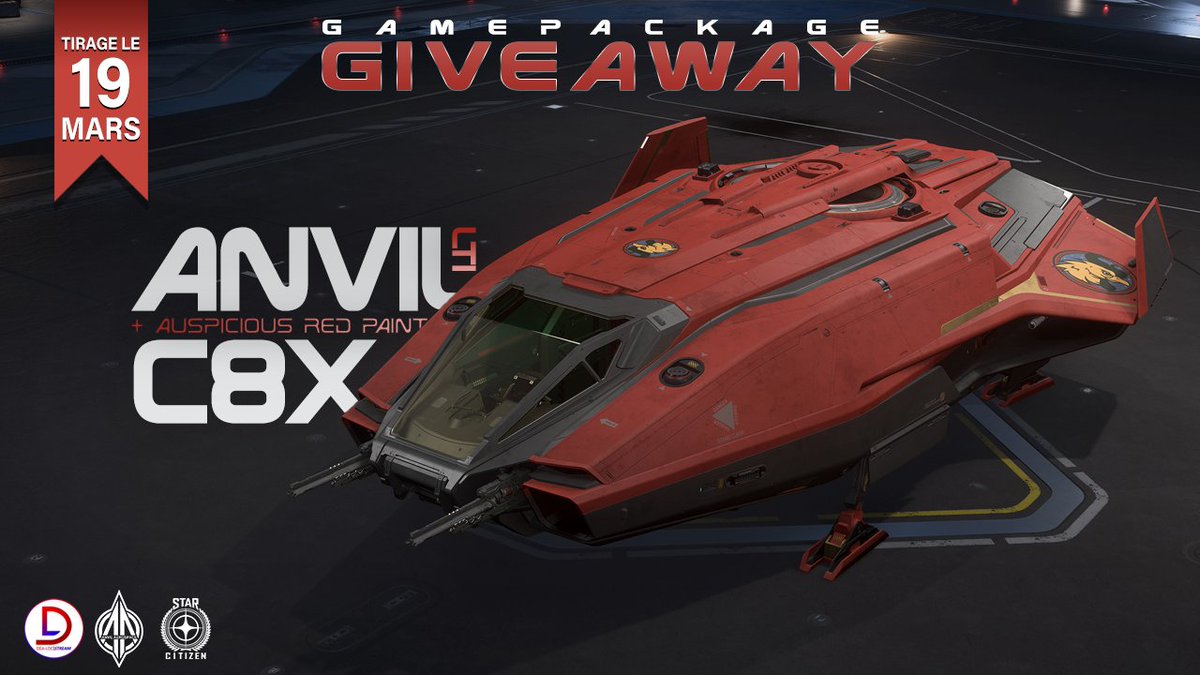 DealoC's tweet photo. TODAY IS A GOOD DAY : #GIVEAWAY en partenariat avec @RobertsSpaceInd !

🍀Gagne ton ANVIL C8X PISCES LTI + AUSPICIOUS RED PAINT ! + le jeu Star Citizen !
📅TAS le DIMANCHE 19 MARS 2023 à 19h

Pour participer c'est ici ➡️https://t.co/ovZiq6udZB

Let's gooo ! 😍
#StarCitizen https://t.co/ZmHav2bNWD
