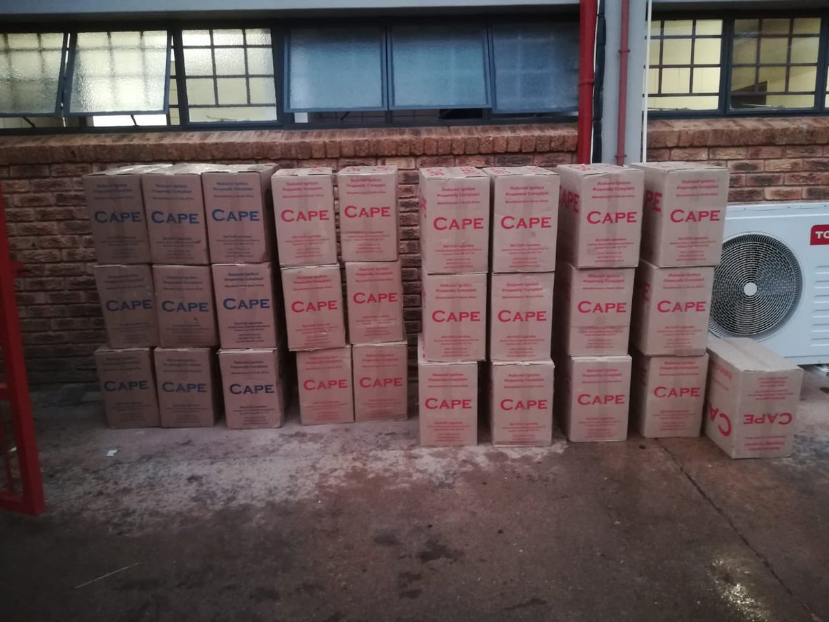 #sapsNC #SAPS Upington Border Police reacted to information about a van allegedly transporting and dealing in illicit cigarettes. Upon search of van illicit cigarettes were discovered hidden between other cargo. 

Suspect arrested and cigarettes seized.