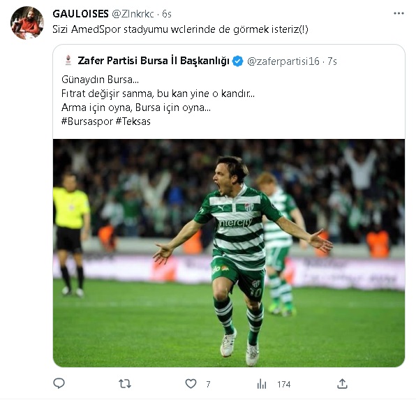 Bize ırkçı ve faşist diyorsunuz, küfür ve hakaretler ediyorsunuz. 
Biz kimseye hakaret ve küfür etmedik, kimsenin kutsalına dil uzatmadık. Bize hakaretler edenleri siz kamuoyunun takdirine sunuyoruz. #Bursaspor #Teksas