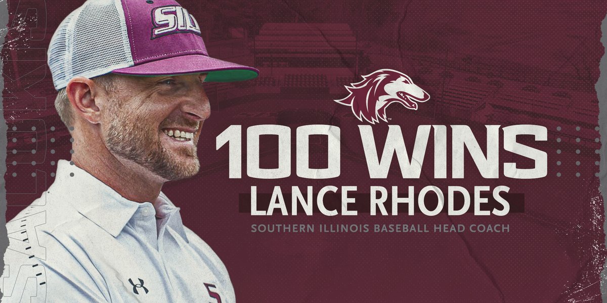 👏👏 Congrats to head coach <a href="/Lance_A_Rhodes/">Lance Rhodes</a> on picking up career win number 1️⃣0️⃣0️⃣ at Southern Illinois. #Salukis