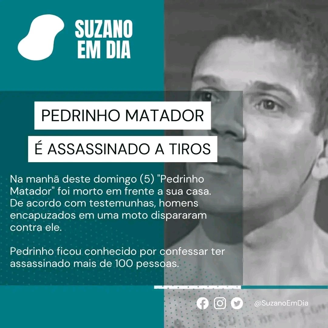 eutriturei's tweet photo. Pedrinho Matador, considerado o maior assassino do Brasil, é morto em frente de sua residência em Mogi das Cruzes. https://t.co/BILZNVNIIR