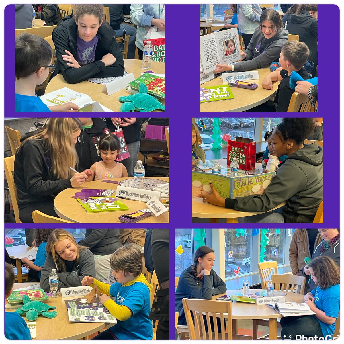 Halliday_Jenn's tweet photo. Thank you @CapVolleyball for attending Georgian Heights annual literacy night! These college athletes autographed bookmarks, read to students, and helped create a love of literacy. #CUinthelibrary #Cometscare #literacynight https://t.co/zIdctzriP9