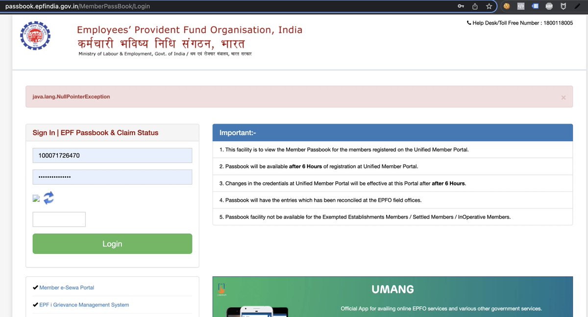 _kpthree's tweet photo. @socialepfo captcha is not loading on the website for logging to view the passbook. Can you please fix this? 
see screenshot attached https://t.co/HTJ1V7GBJI