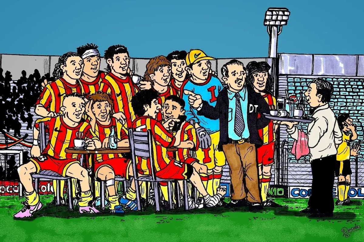 DiegolanDibujos's tweet image. "... Cómo le va maestro, mientras el Var decide si fue gol, off Side o saque de arco, le pido tres grandes de muzzarella, dos Cocacolas de litro y medio, un café y tres merengues con dulce de leche..."

#futbolmoderno #elvar #elbar #latecnologia #elmozo #futbol