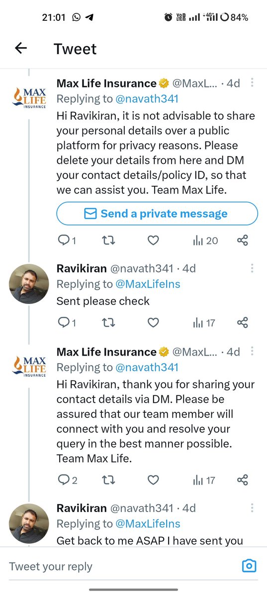 TS_Shadow_Facts's tweet image. 4 days back you said working on priority but seems you are on holiday mode..
#MaxlifeInsurance
#MaxlifeFraud