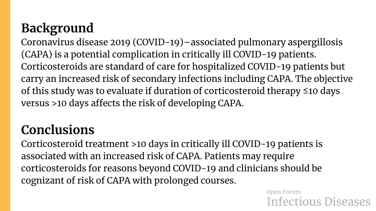 OFIDJournal's tweet photo. Risk of Coronavirus Disease 2019–Associated Pulmonary Aspergillosis Based on Corticosteroid Duration in Intensive Care Patients

🔓 Open Access
🔗 https://t.co/ND3ksn74wf https://t.co/Fa10Pv1qmO