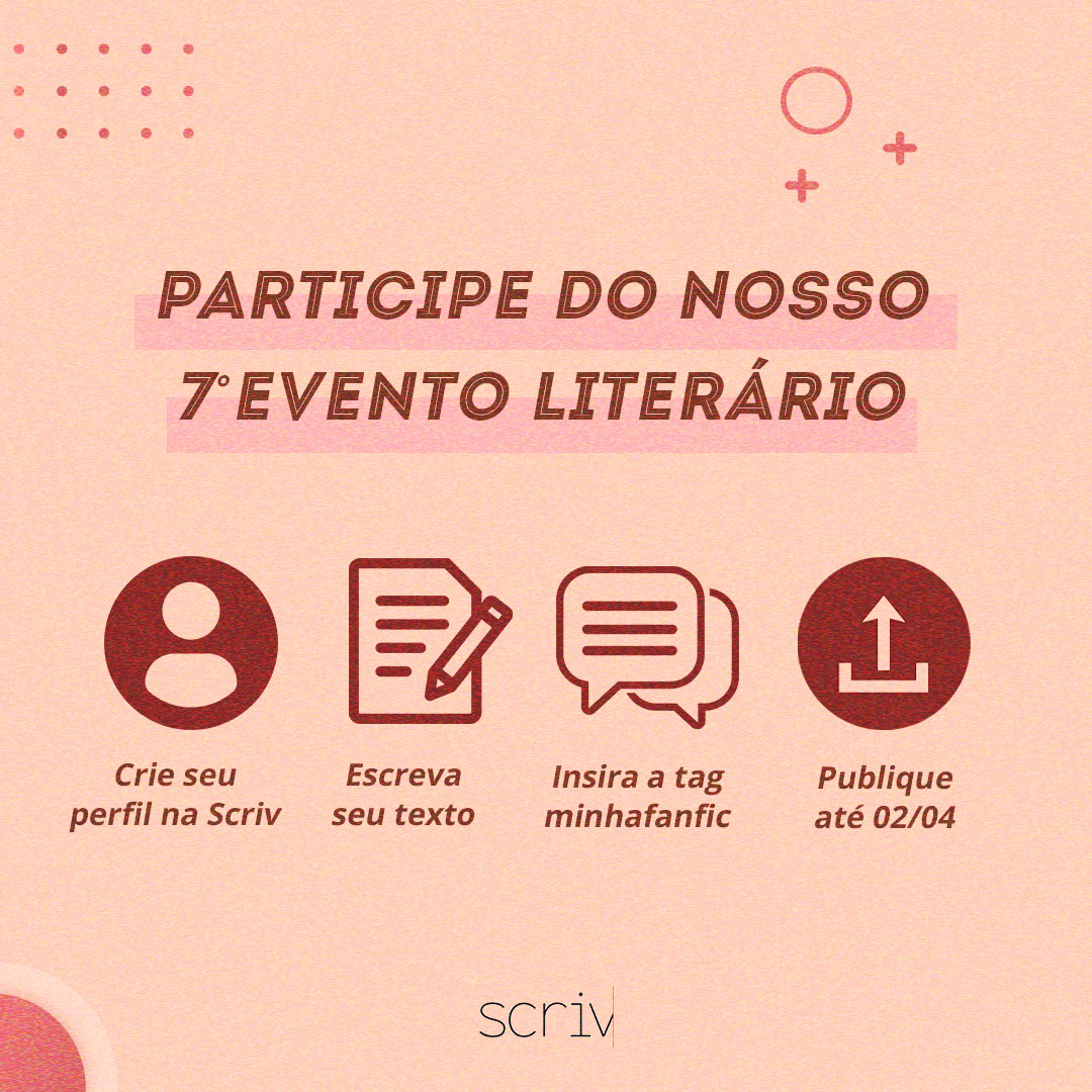 scrivapp's tweet photo. O início do evento será em 17/03, mas você já pode ir escrevendo sua fanfic!
#fanfic #ídolos #personagens #evento #scriv #scrivapp #eventoliterario #fanfiqueiros https://t.co/p5542HVqJ4