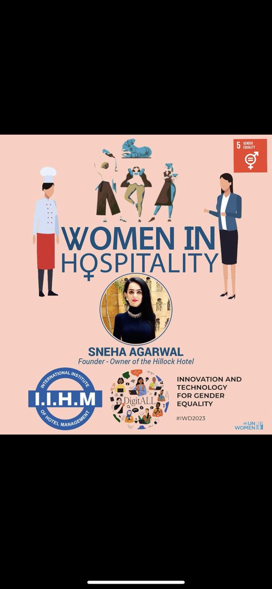 sneha_vagarwal's tweet photo. Catch me live tomorrow at 2.10 pm in global conference on women in hospitality organized by @IIHMHOTELSCHOOL 

https://t.co/sC0gPLICFK https://t.co/IRMnp6UxAF
