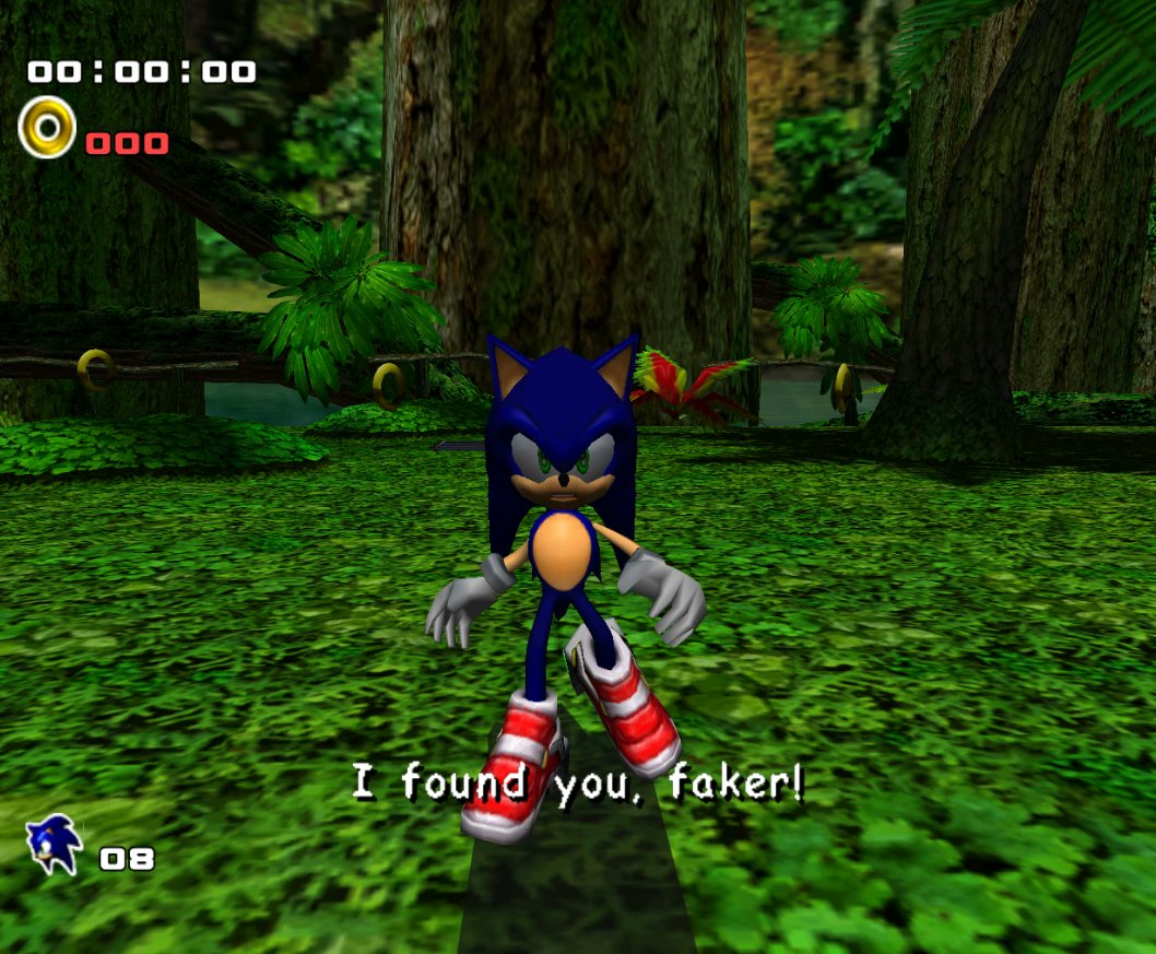 Aqua_Redgrave's tweet image. I loved the old dynamic between Sonic and Shadow and here is why!
Firstly, their encounter in SA2. Sonic insults Shadow, he doesn't tease him like in modern days, yet Shadow doesn't get angry like a little kid, he might be offended but stays calm and gives back a smug answer...