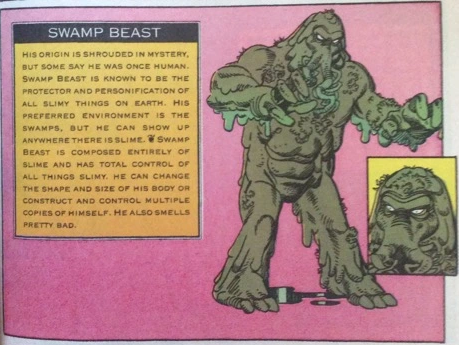 Swamp Beast is from the 'Monster in My Pocket' toy line. Though inspired by the character Swamp Thing, Swamp Beast only commands gross stuff such as slime instead of general vegetation. In some versions of the franchise, Swamp Beast is good, in others he's evil.
#SwampSunday