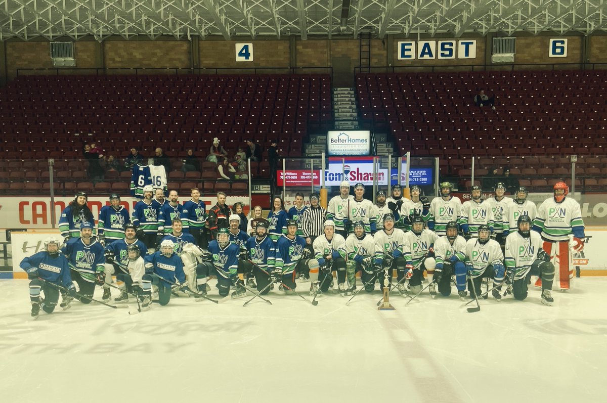 Mark_Bruner's tweet photo. Thank you to all the @NipissingU faculty, staff, students, &amp; alumni for the incredible support for the 10th Paul Nelson Memorial Hockey Game.  Over $4500 raised to reach our goal of an endowed scholarship in Paul’s honour. Congrats to @katelyn_cudmore &amp; @NULakersWHKY Tessa Kosec! https://t.co/sKbRenZecM